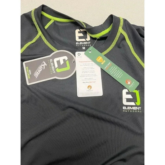 ELEMENT OUTDOOR MENS SIZE M KORE SERIES LONG SLEEVE WICKING BLACK GREEN SHIRT - Picture 5 of 11